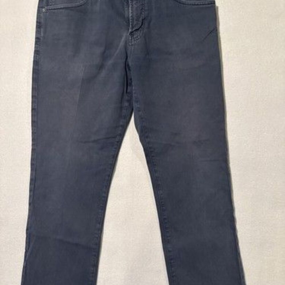 Mens Adriano Goldschmied AG Jeans 34x27 Everett Slim Straight Navy Blue Denim